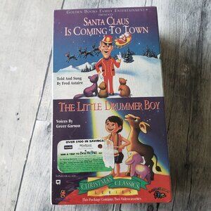 Sealed Santa Claus Is Coming to Town / The Little Drummer Boy ( 2 VHS 1996)